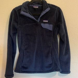 Patagonia Women's Re-Tool Snap-T Fleece Dark Navy Pullover Size Small